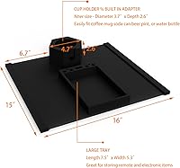 Vista 5 de Bandeja para portavasos de sofá, mesa de silicona antiderrames y antideslizante, bandeja para reposabrazos de sofá, soporte para taza para sofá