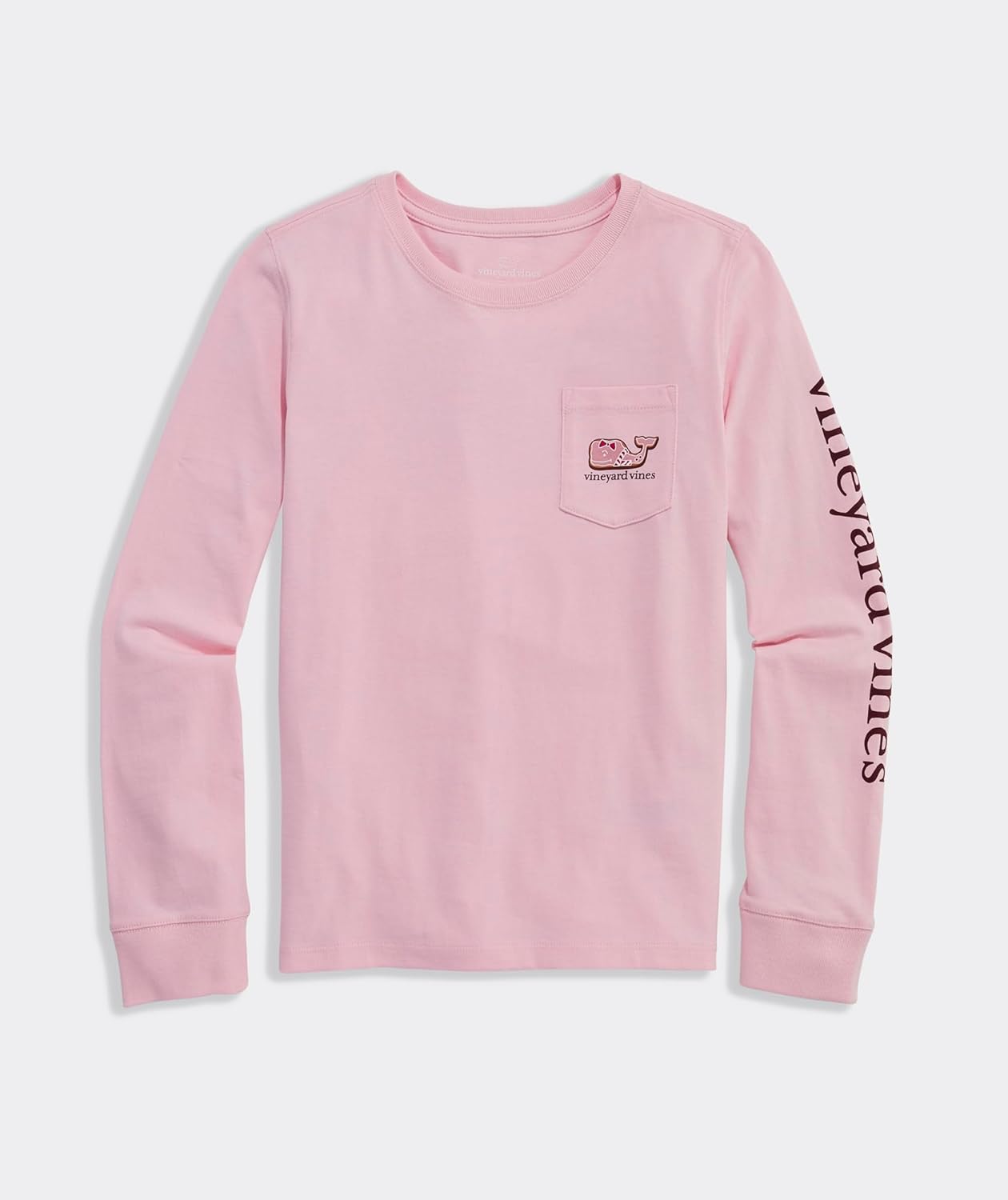 Vineyard Vines Girls Girls' Frosted Gingerbread Whale Long-Sleeve Pocket Tee - Image 2
