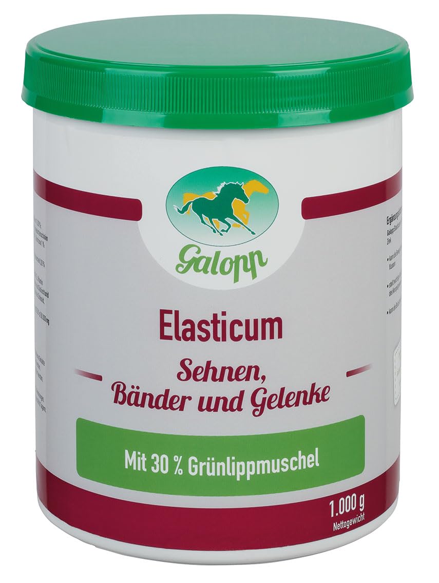 Galopp Elasticum 1 kg für Pferde für Sehnen, Bänder und Gelenke mit Grünlipp-Muschelpulver und Teufelskralle