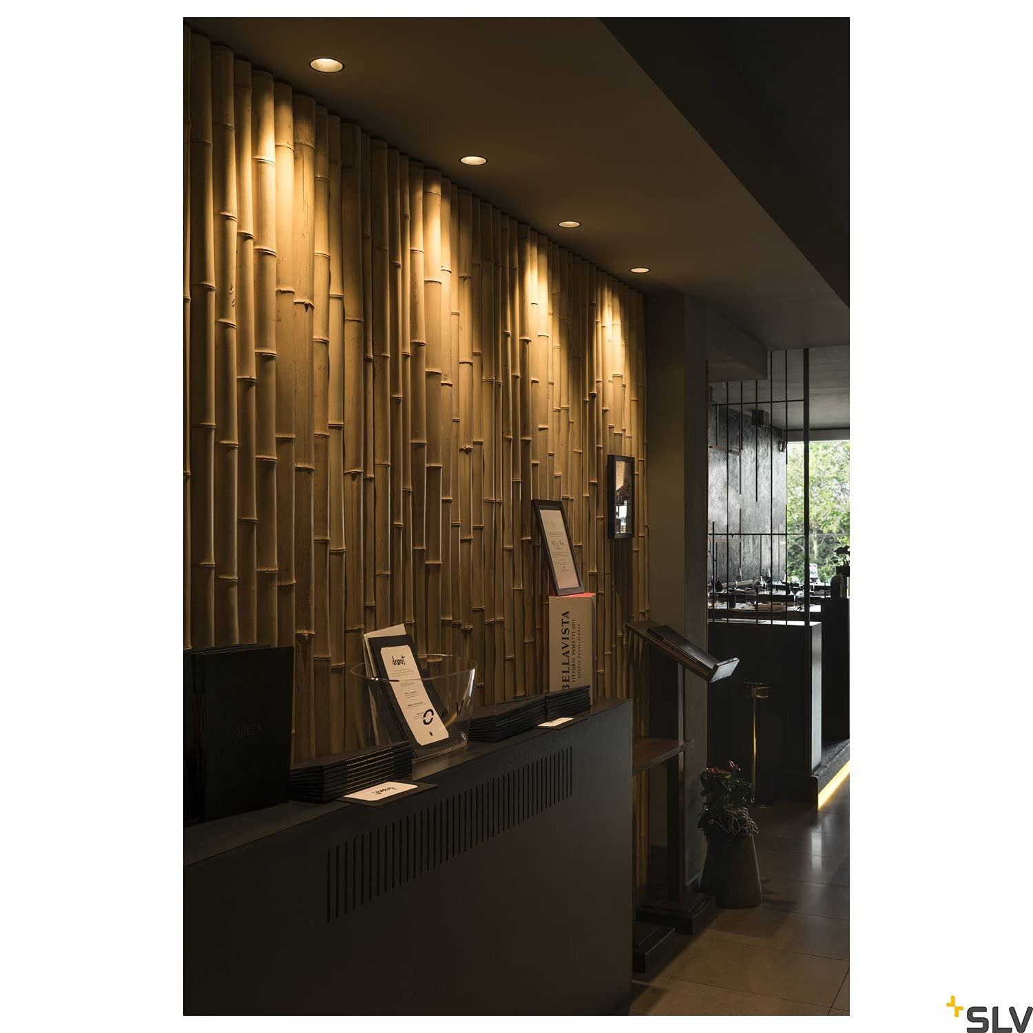 SLV LED Einbaustrahler HORN-O, rund, IP21 | Dimmbare Decken-Lampe zur Beleuchtung innen | LED Spot, Fluter, Deckenstrahler, Deckenleuchte, Einbau-Leuchte | 1-flammig, GU10 QPAR51