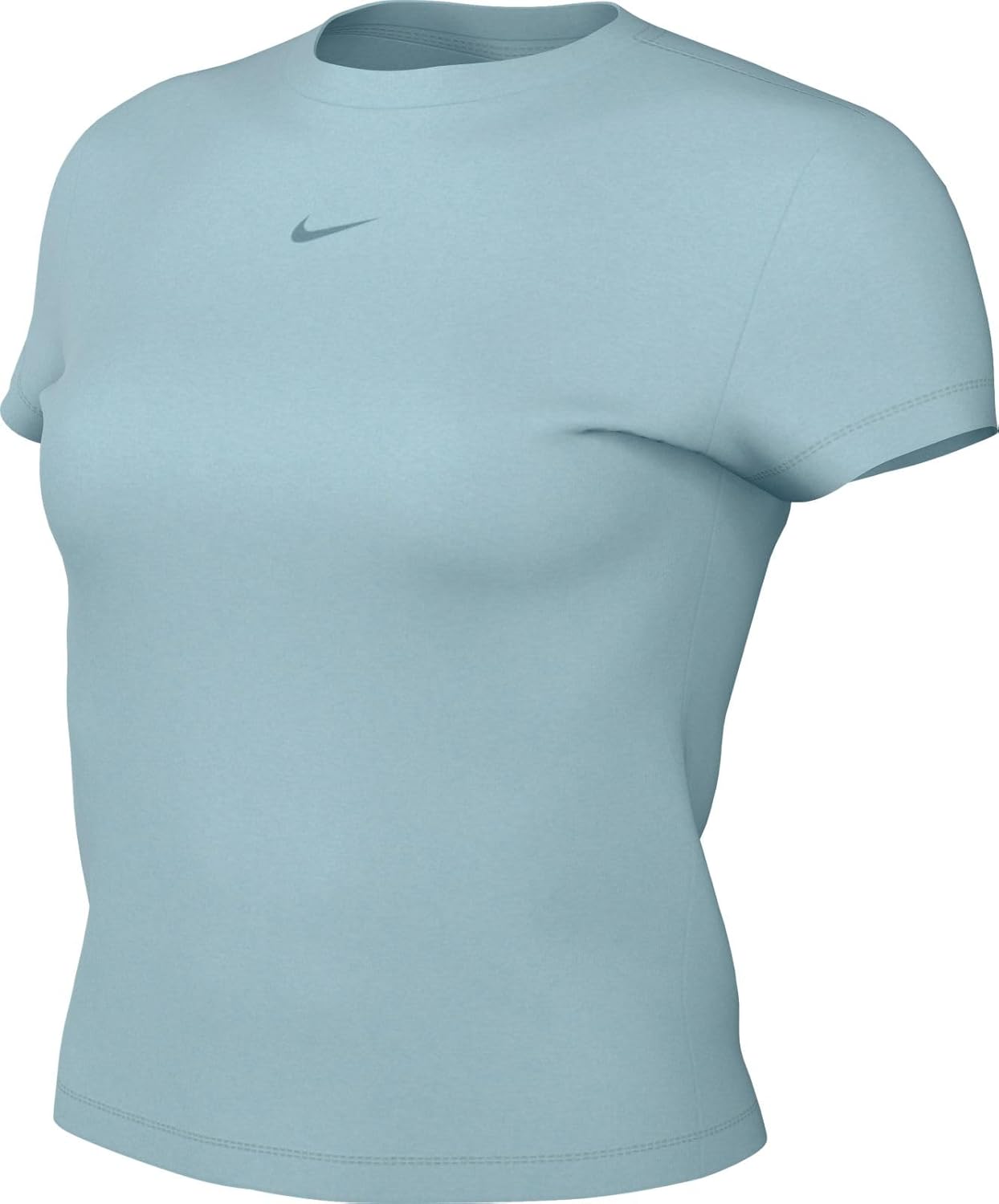 Nike Sportswear Chill Knit Women's T-Shirt (Glacier Blue/Glacier Blue, FV5508-474) Size Small