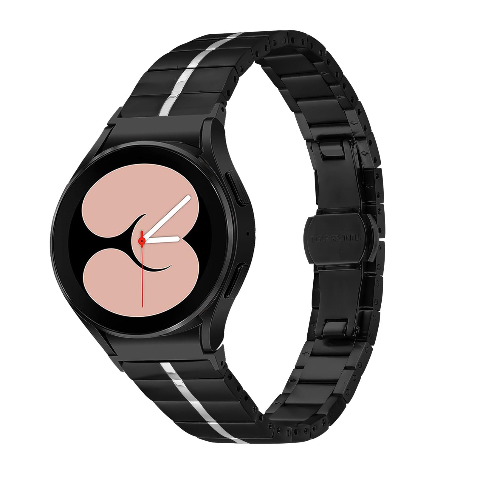 MVRYCE Compatible With Galaxy watch 5 Watch Strap 40 mm 44mm, Stainless Steel Metal Wrist Strap Breathable Replacement Band Bracelet For Galaxy Watch 4 Classic 42mm 46mm/Watch 5 Pro 45mm (Y01)