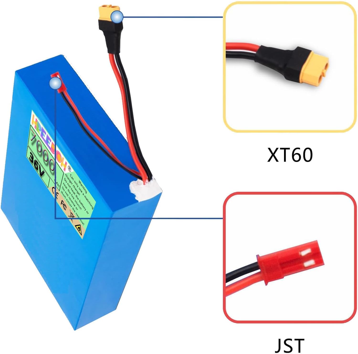 FREEDOH 電動スクーター用リチウムイオンバッテリー 36V 取り外し可能