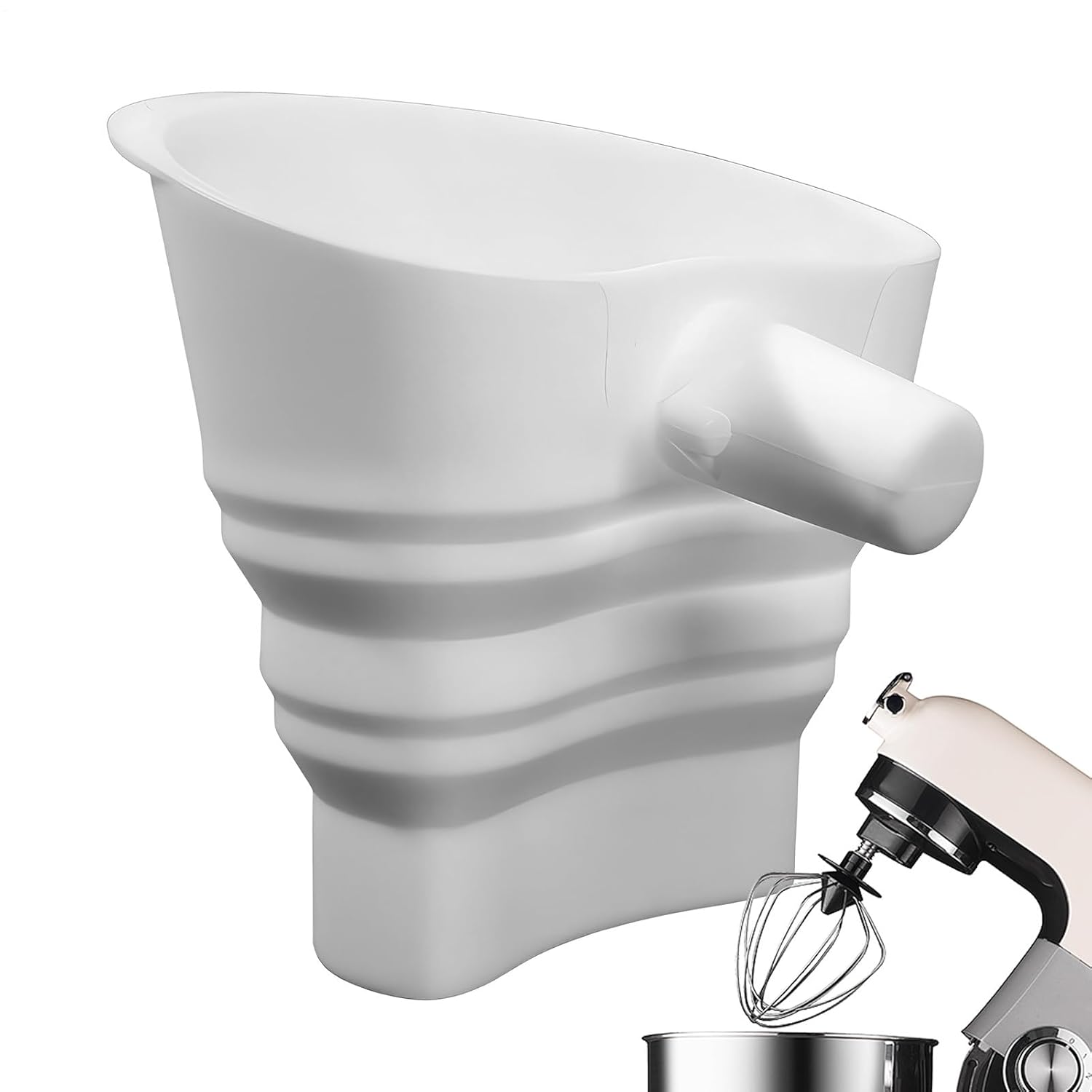 Stand Mixer Funnel Silicone Foldable Baking Tools