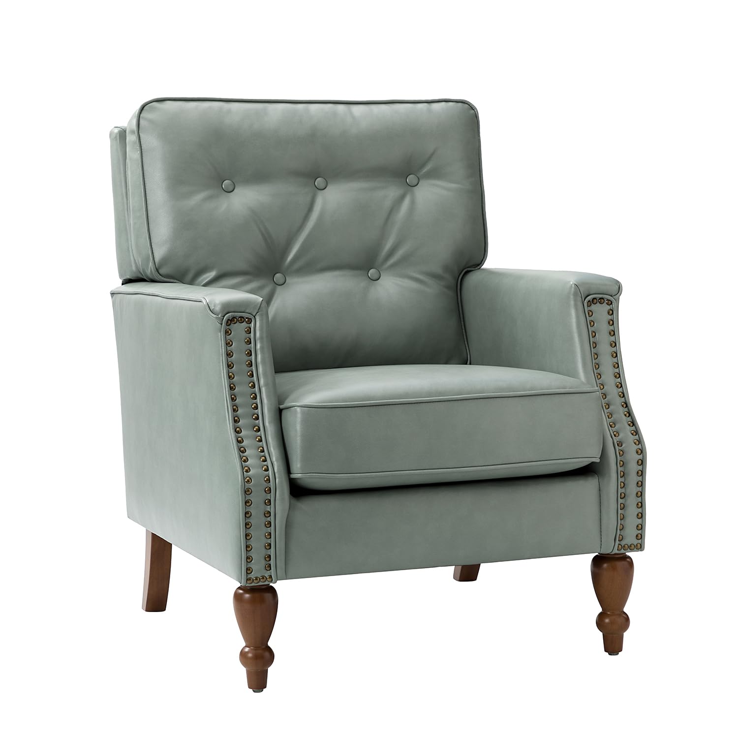 HULALA HOME Poltrona Sedia Mid-Century con Accento Moderno, Sedie Imbottite in Velluto con Maglia di bambù, Comoda Poltrona in Tessuto di Lino con braccioli in Rattan per Soggiorno, Grigio