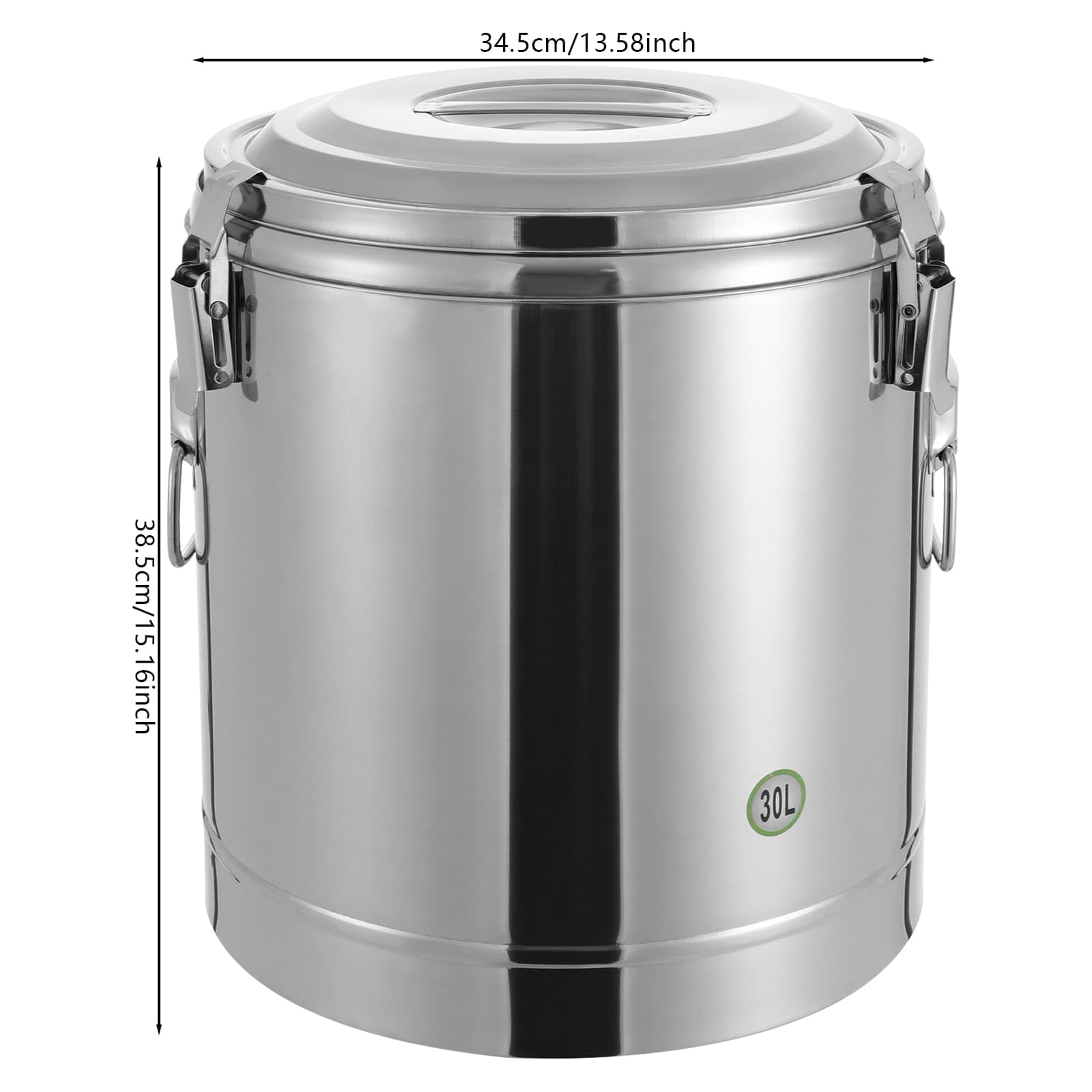 Costernatore alimentare isotermica in acciaio inox 304, 30L, forte isolamento 12 H, contenitore di mantenimento freddo o caldo degli alimenti, per ristoranti, cantine, hotel, cucine familiari