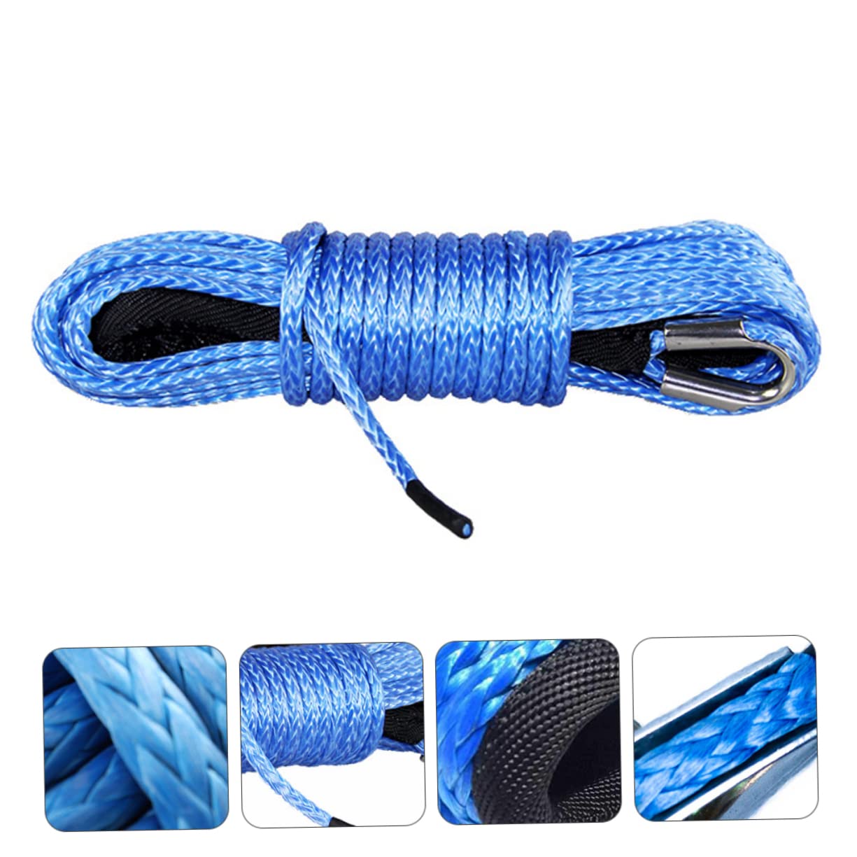 PRETYZOOM Corda da Traino Auto in Nylon Blu, Alta Resistenza e Buona Tenacità, Ganci in Acciaio Inox per Rimorchio e Uso Fuoristrada