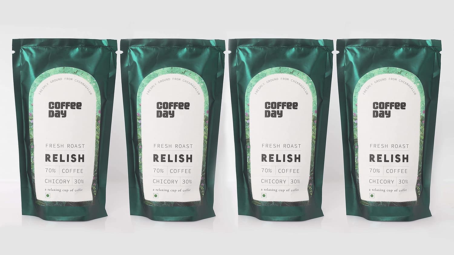 Cafe Coffee Day Relish 200 Gm Each (Pack Of 4) | Filter Coffee Powder | 70% Coffee & 30% Chicory, Medium To Dark Roast | South Indian Filter Coffee Powder From Chikmagalur Estates, Packet