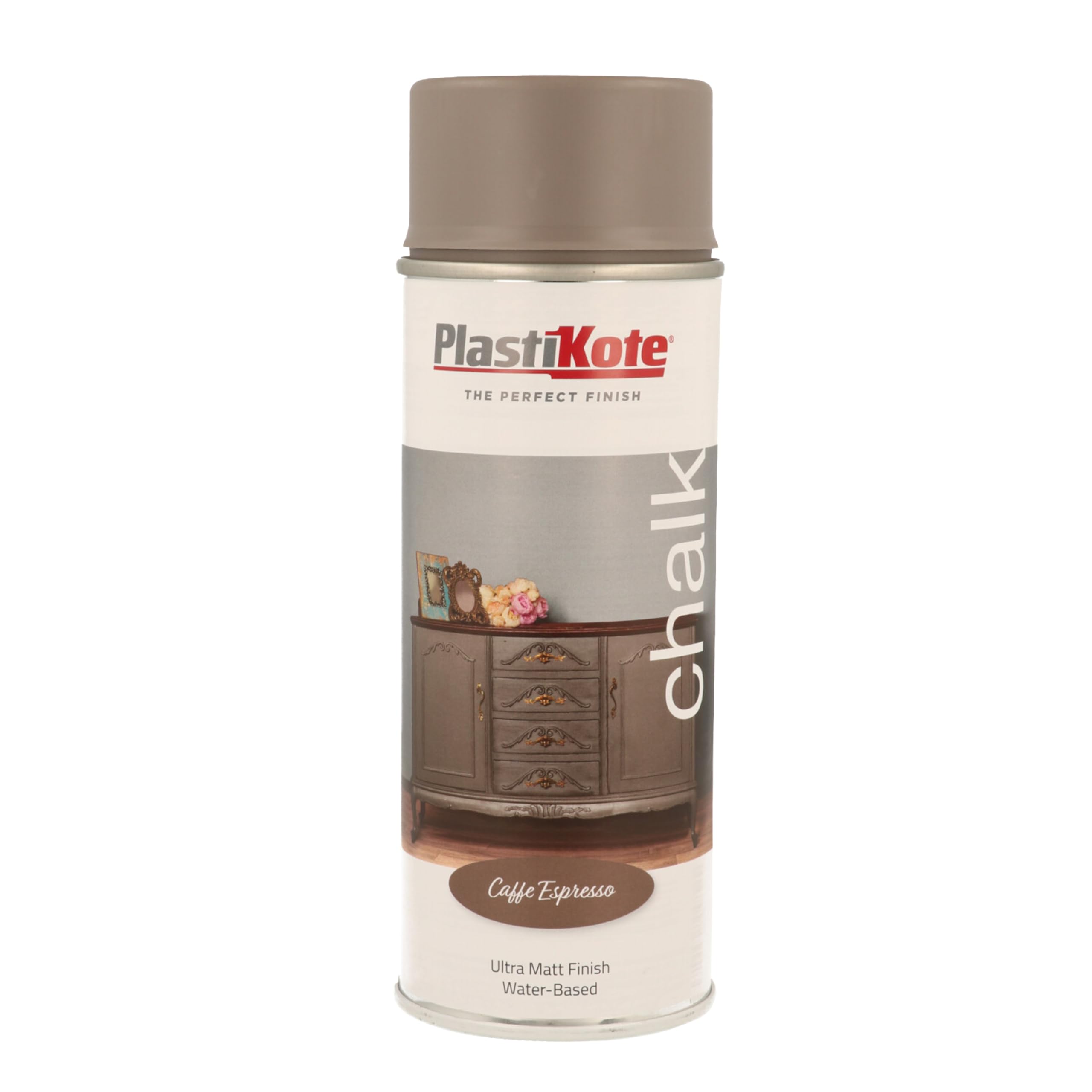 Plastikote Chalk Finish Spray Caffe Espresso 400Ml PKT27106