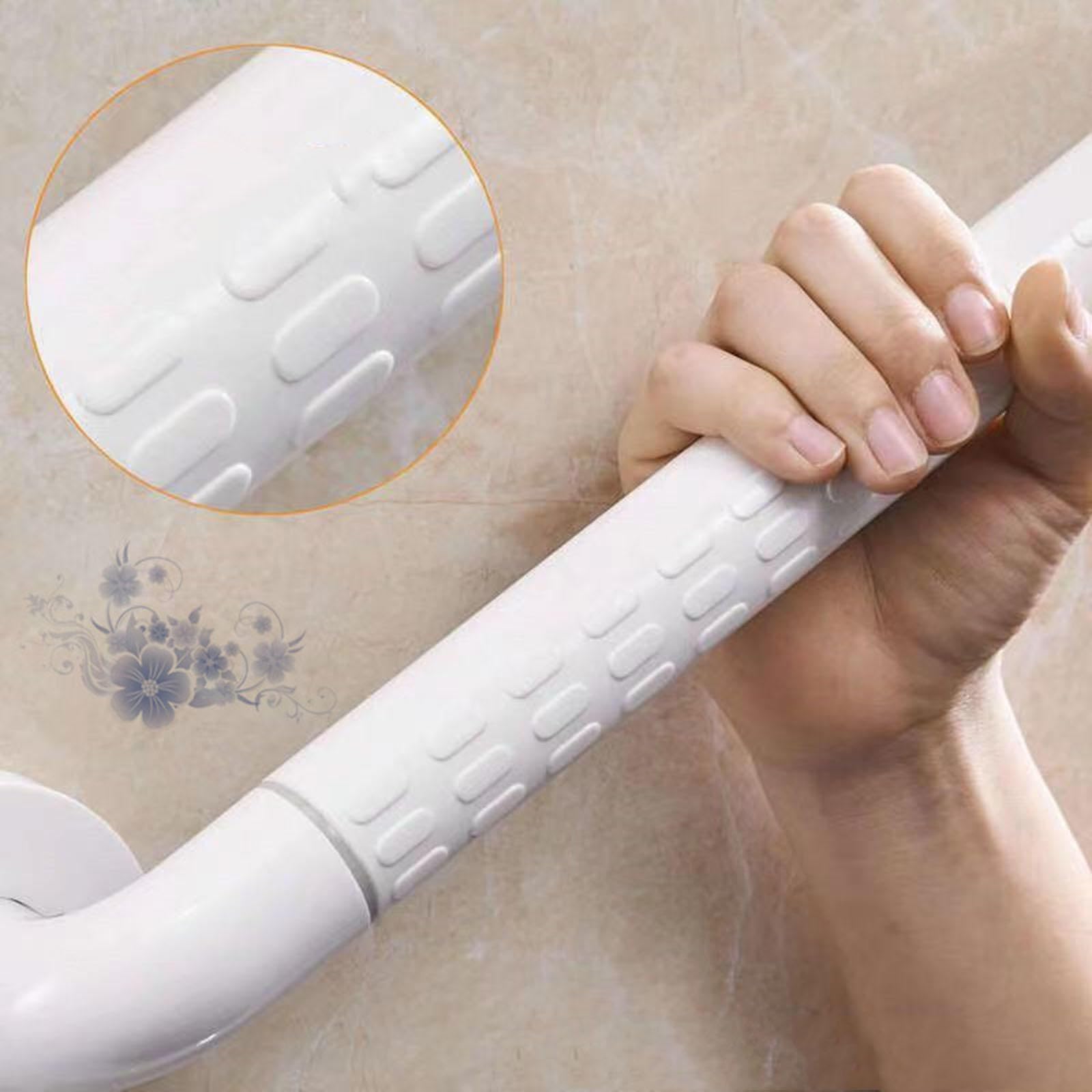 Maniglione da Bagno Disabili Sicurezza Maniglie per Vasca da Bagno Acciaio Inossidabile Antiscivolo per di Sostegno Disabili Anziani Gravida Bambini e Persone con Mobilità Ridotta,White-80cm