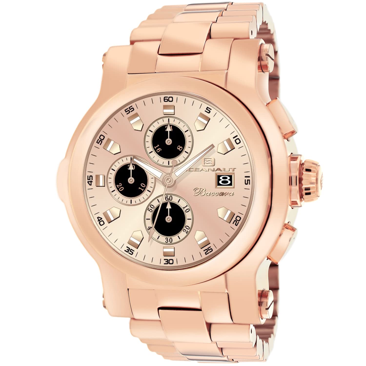 Men's OC0825 Baccara XL Analog Display Quartz Rose Gold Watch