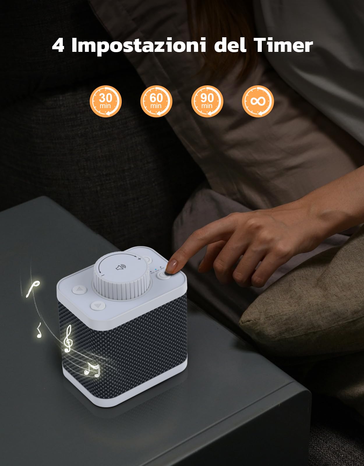 Mohard Rumori Bianchi per Neonato e Adulti, 20 Suoni Rilassanti & 18-48H Rumore Bianco Funzione di Memoria, Suoni Bianchi Neonati Timer White Noise Machine per Sonno Profondo a Salone, Casa, Viaggio
