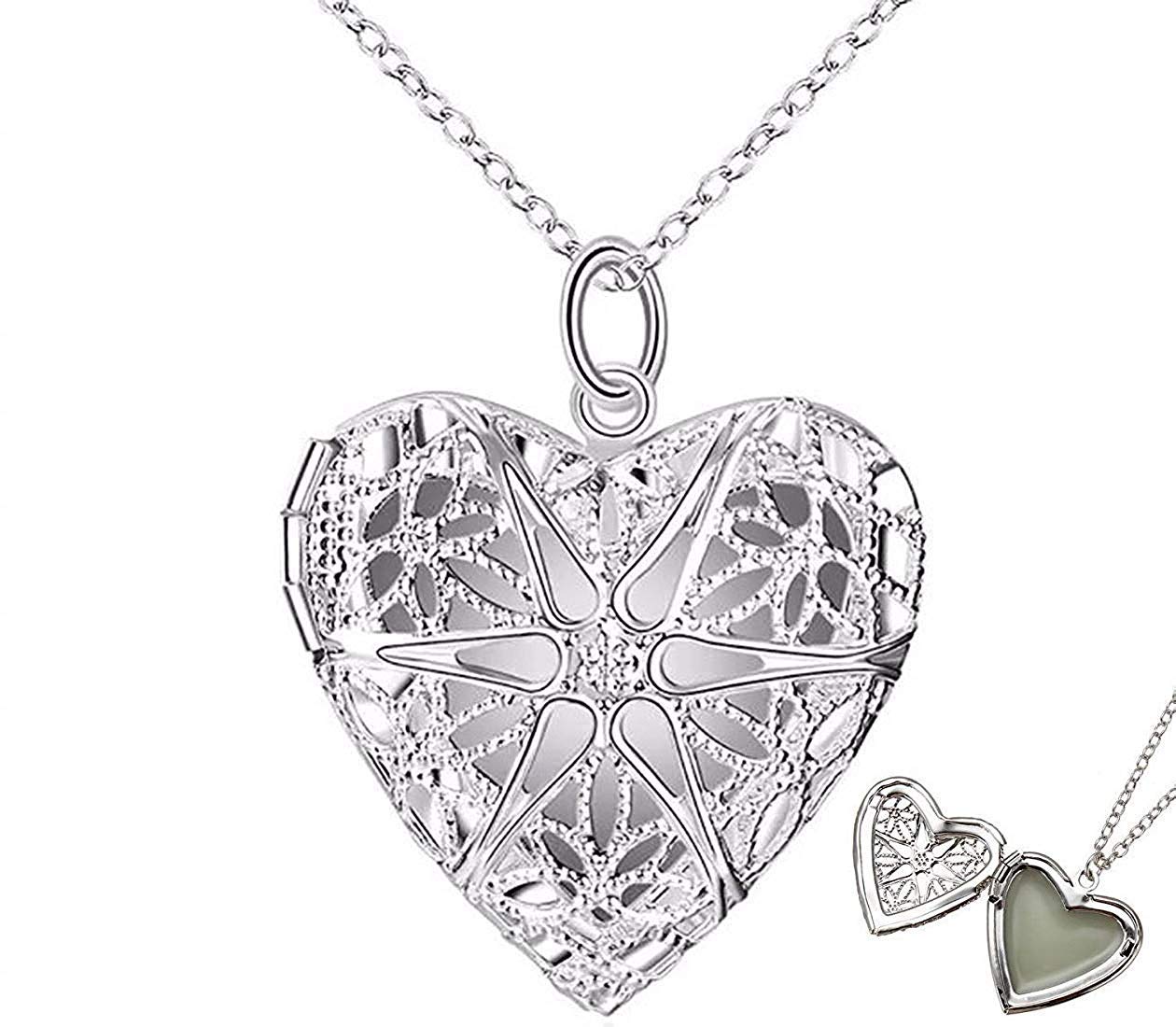 See full amazon price history chart for Maverick Silver Heart Shape Silver Plated Love Engraved Flowers Hollow Photo Pendant with Chain Necklace for Women Maverick Silver Heart Shape Silver Plated Love Engraved Flowers Hollow Photo Pendant with Chain Necklace for Women (B07XD2FKX6) Amazon Price History, Amazon Price Tracker