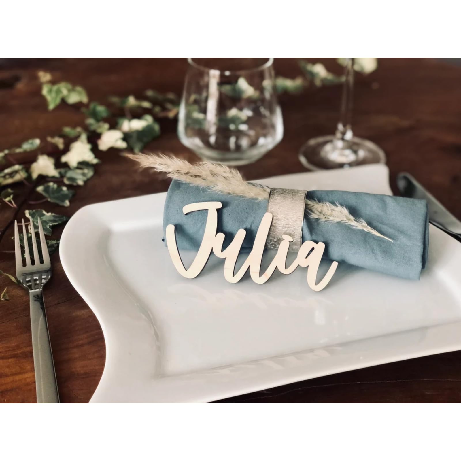 50 Segnaposto Di Ringraziamento Per Matrimonio - Design Classico, 10x15cm, Per Ricevimenti, Cene, Prove, Eventi E Feste - 2