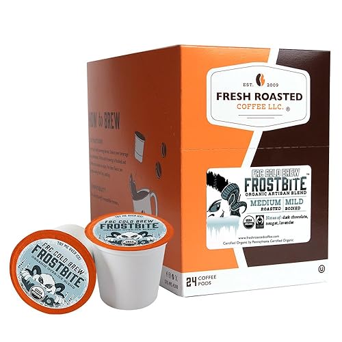 Miniatura 9 de Fresh Roasted Coffee, Organic Frostbite Cold Brew, 2 lb (32 oz), tostado medio, Kosher, molido grueso
