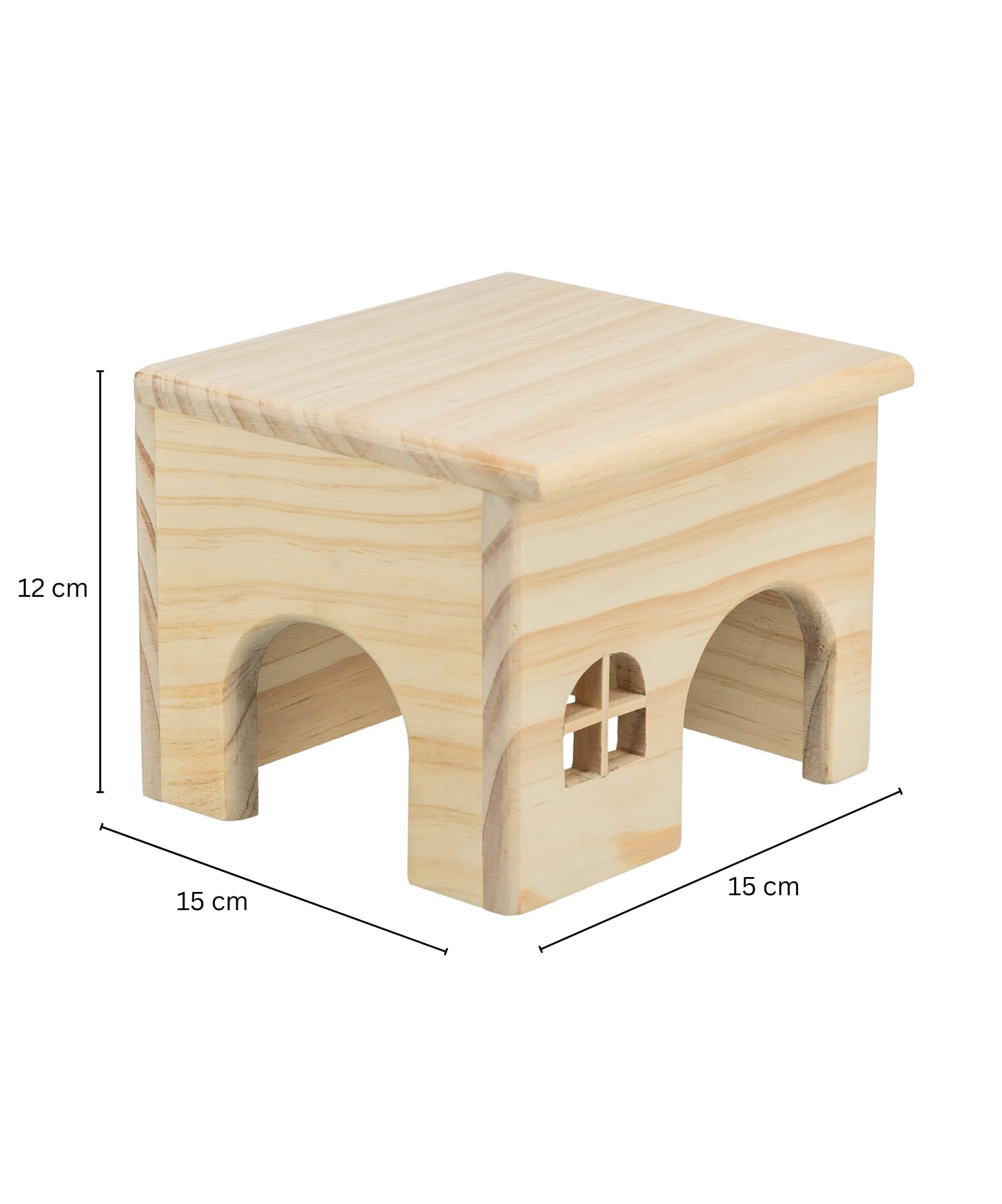 TRIXIE - Casa in Legno per criceti, 15 x 12 x 15 cm