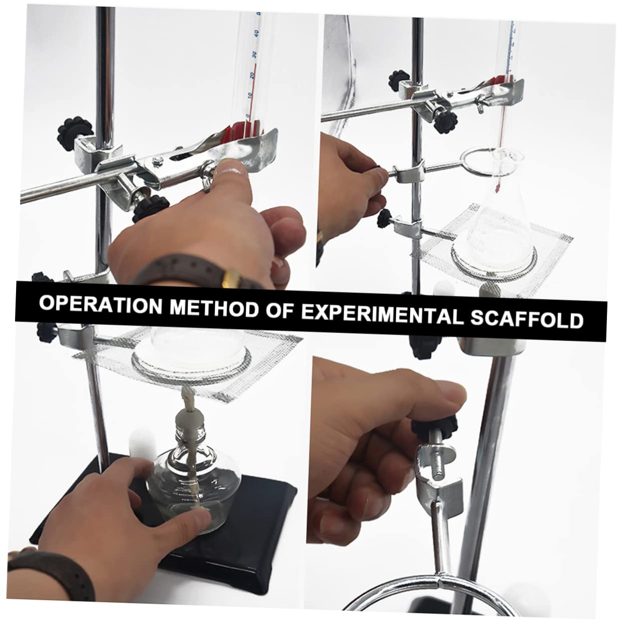 Supporto per Reazioni Chimiche Supporto per Strumenti e Provette Base Stabile in Ferro per Laboratorio Chimico e Esperimenti di Laboratorio