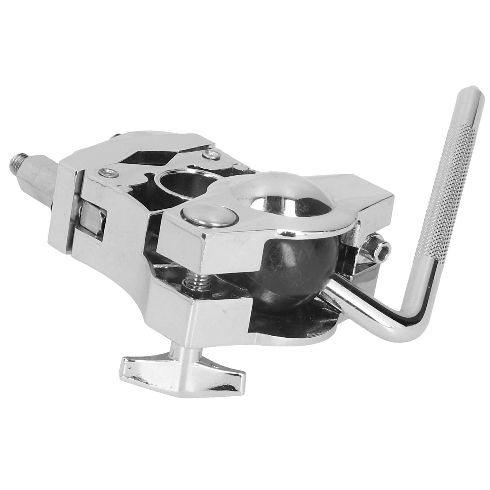 Portabatterie per Tom, Morsetto per Strumenti Musicali, Batteria per Tom, Accessori per Supporto Doppio Tom Argento per Tutti i Tipi di Staffe
