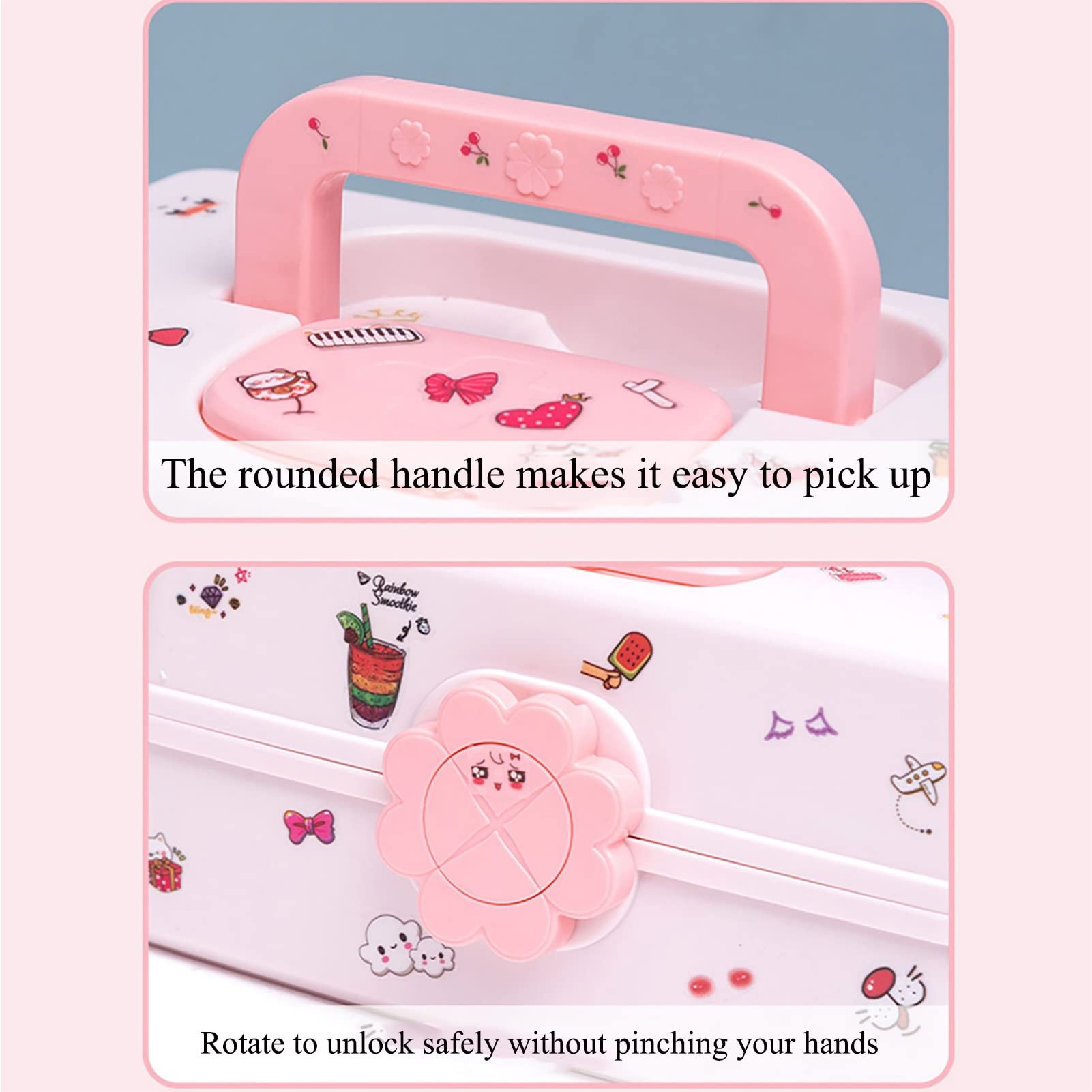 Scatola di immagazzinaggio della Medicina Domestica Kit di Pronto Soccorso Multistrato di Grande capacità Set Completo di Scatola di Medicina Medica di Emergenza (Size : 39cm)