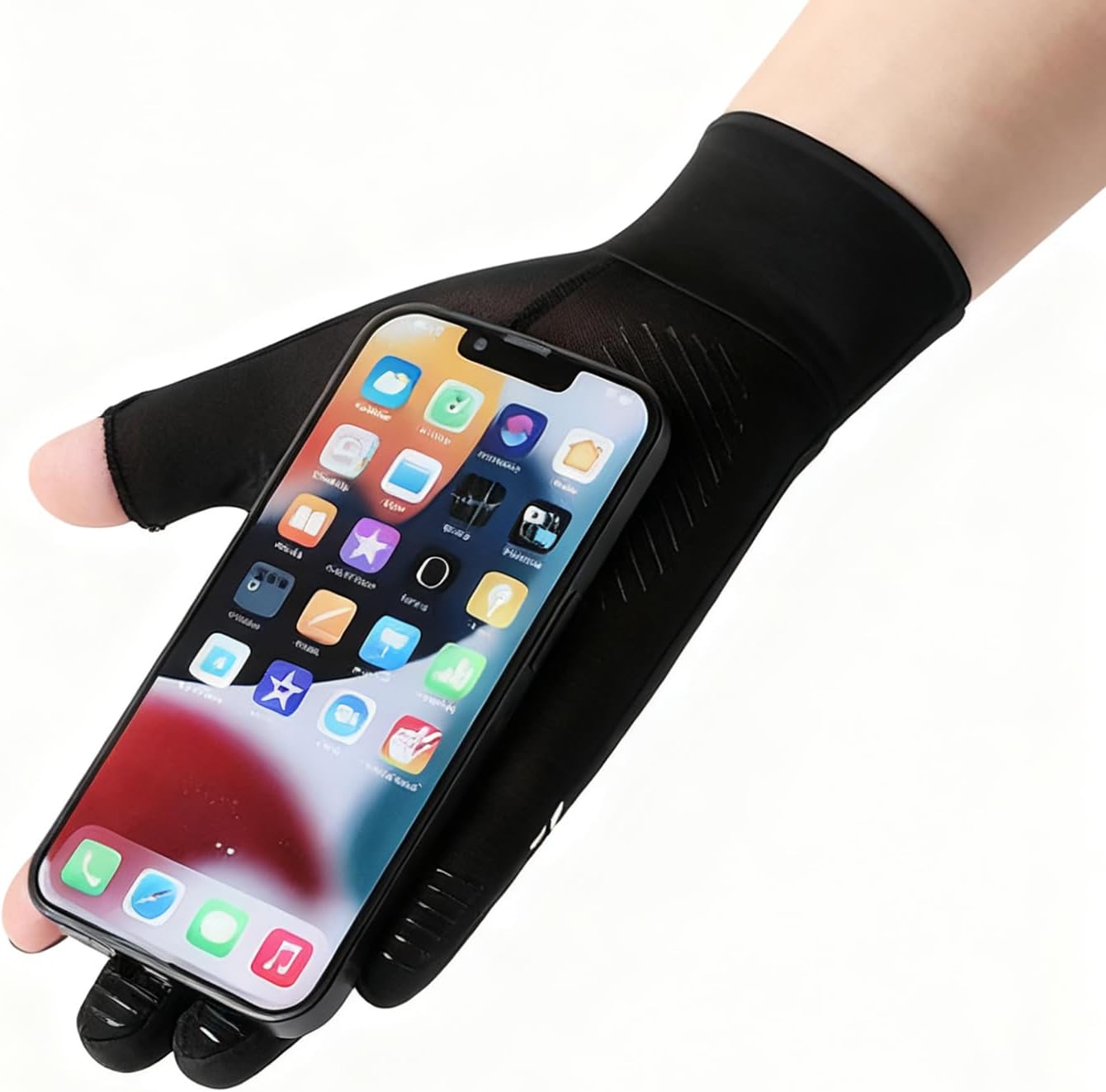 Cycling Gloves for Men, Mountain Bike Gloves for Men Cycling Bicycle Gloves Biking Black - Image 2