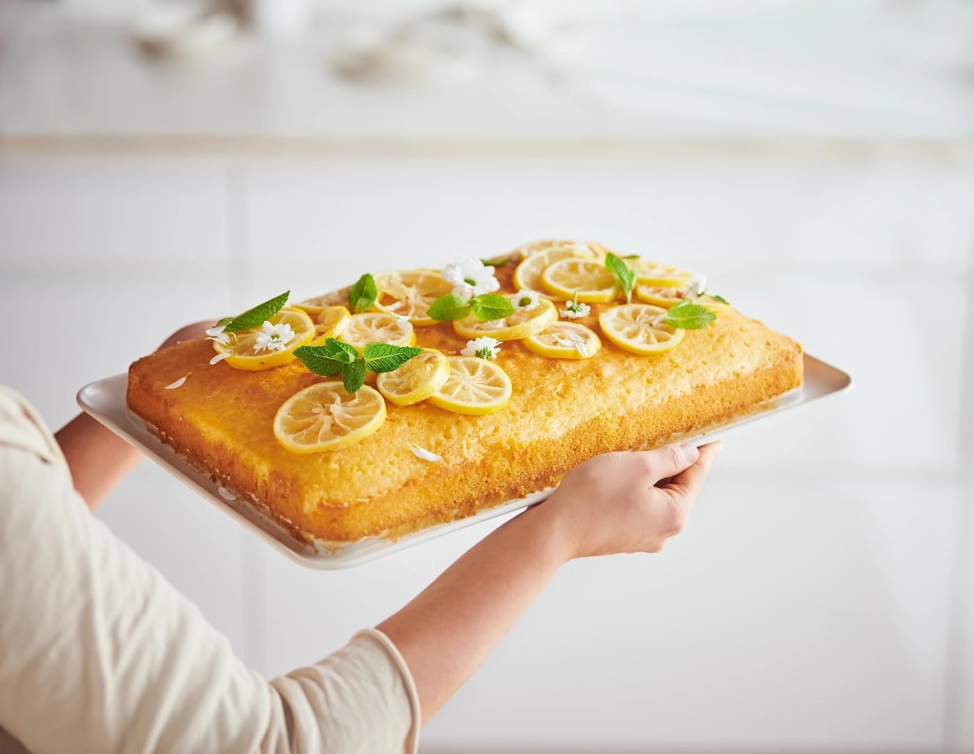 Betty Bossi - Springfrom - 4,5 Liter - Schnittfest Rechteckig - 3 in 1 Springform - Rand mit Schnalle und Antihaftbeschichtung - Schnitt- und kratzfester Boden - Backen Servieren Schneiden