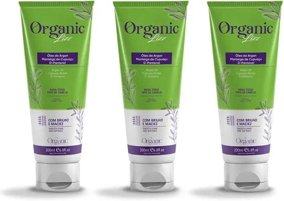 Kit 3 Progressiva Orgânica Sem Formol 600ml Fácil Aplicação para Uso em Casa + Economia
