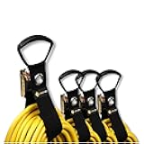 DC Cargo Mall Extension Cord Organizer E-Track Accessories for (Pack of 4) – Keep Cords, Cables, Hoses, Etrack Accessories Organized On E-Track - 17” Hook & Loop Closure Keeps Cables Secure