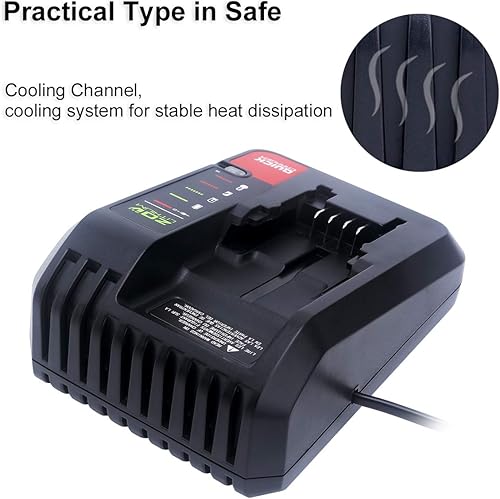 Miniatura 5 de Biswaye Cargador de batería de litio de 20 V MAX compatible con batería Black & Decker de 20 V LBXR20 LBXR2520 LBXR2020 compatible con cable Porter