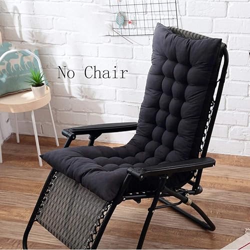 Cojín grueso para silla mecedora de patio con 6 lazos, cojín para silla reclinable de respaldo alto, tapete para silla relajada, cojín de asiento de