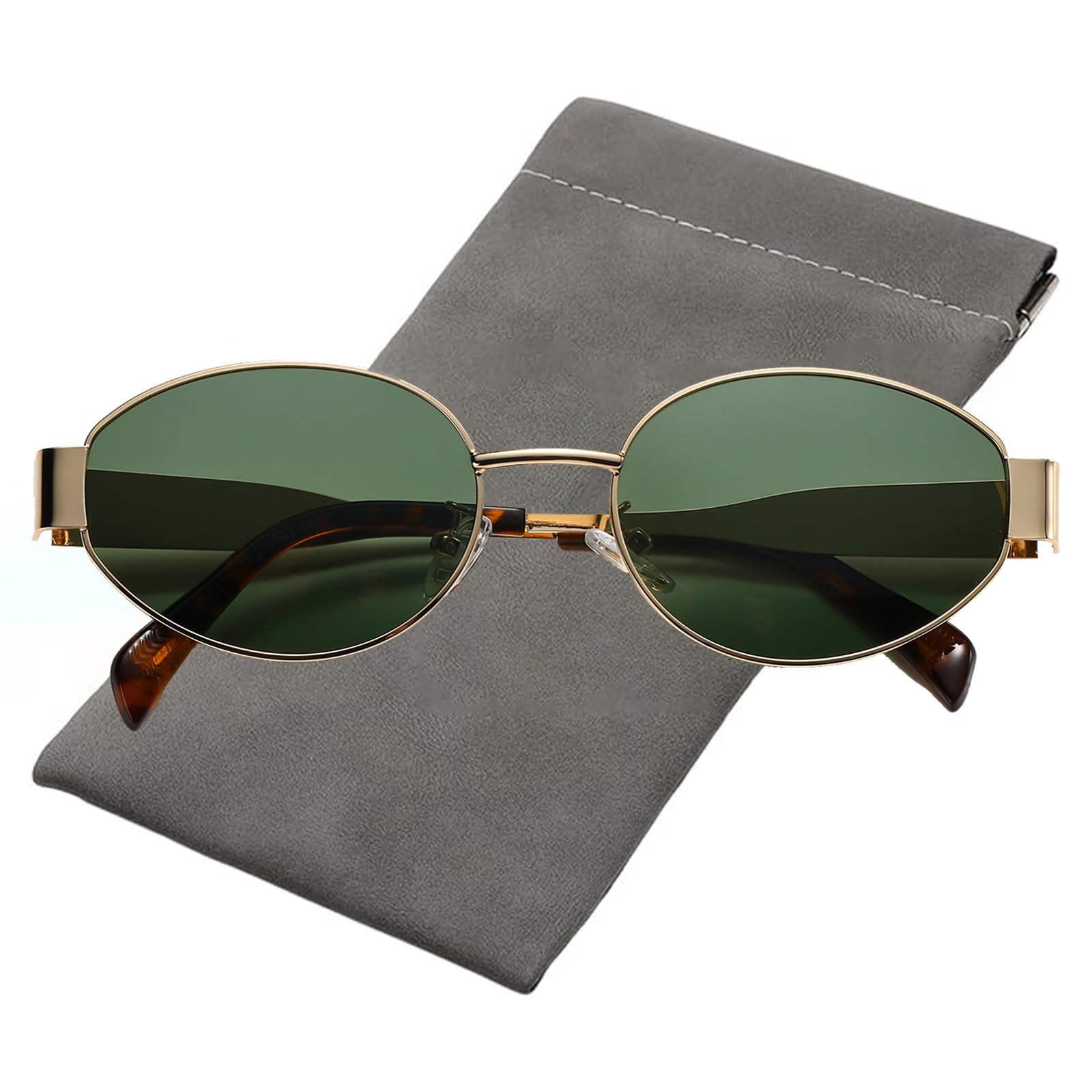 D Lolylad Sonnenbrille Damen, Retro Sonnenbrillen Frauen Ovale UV Schutz