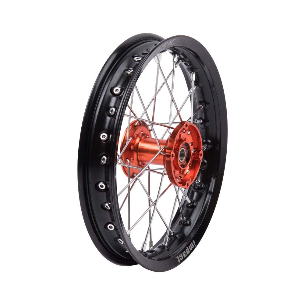 Amazon.com: Tusk Impact Complete Wheel - Front 12 x 1.60 Black Rim