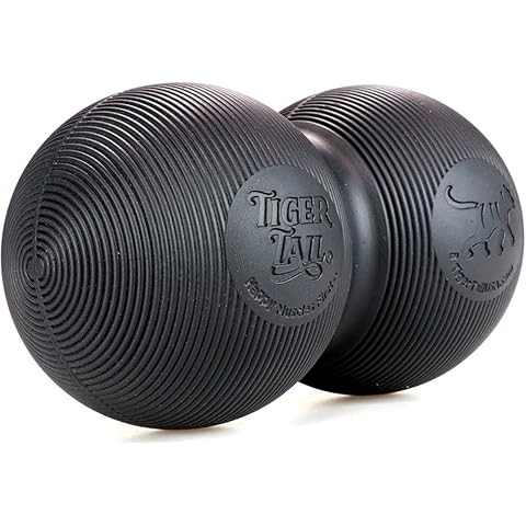 Tiger Tail Tiger Ball Large 8-Inch Peanut Foam Roller Double Ball: Self-Help Body Massage Tool for Trigger Points and Muscle Knots Cover