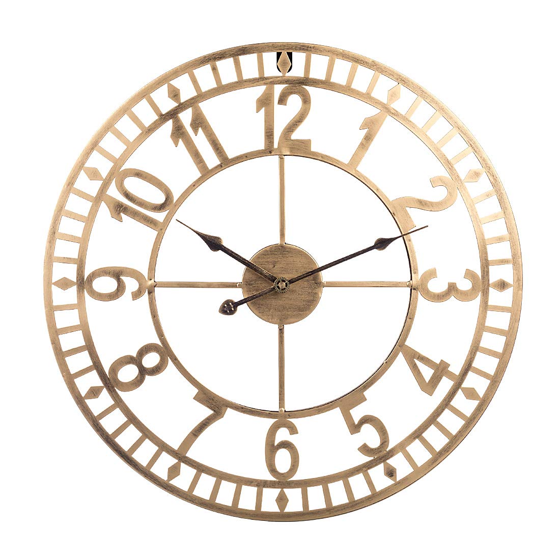 MAJOZ0 60 cm Wall Clock Vintage Large XXL Wall Clock Silent Wall Clock No Ticking Noise Wall Clock Decorative for Kitchen Living Room Bedroom Office
