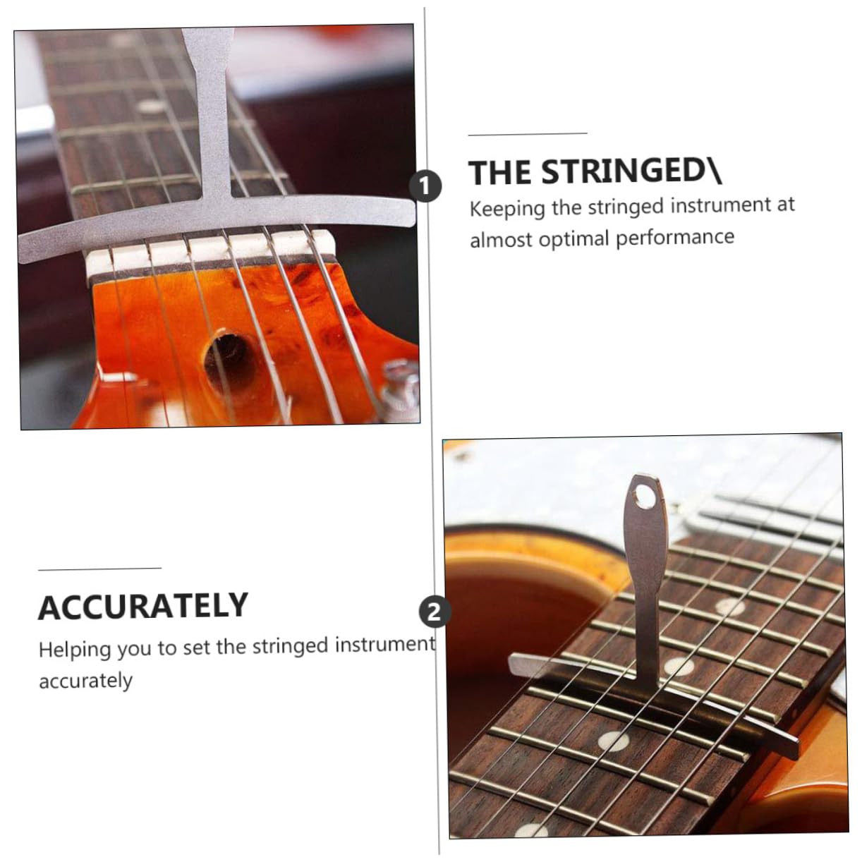Guitar String Action Gauge Ruler Tool Set Guitar Bass Setup Repair Tool Kit