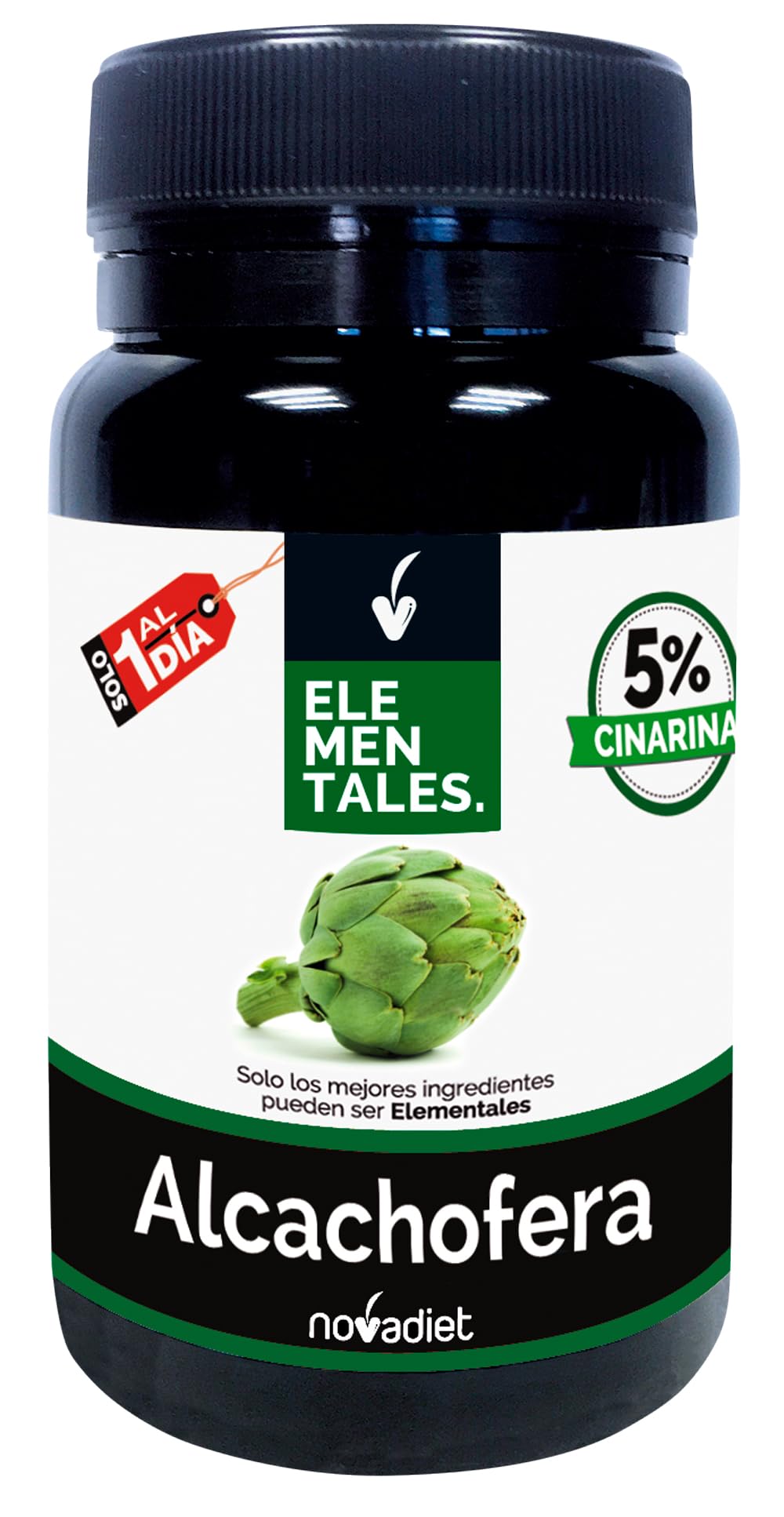 Novadiet - ELEMENTALES ALCACHOFERA Càpsulas con Alcachofera - Complemento Alimenticio que Ayuda a Eliminar Toxinas - Para un Hígado y Vesícula Biliar Saludables - 30 Cápsulas Vegetales