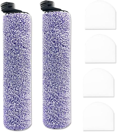 Ytaland WD101 - Rodillo de cepillo de repuesto y filtros de espuma compatibles con aspiradora Shark WD201 HydroVac Wireless Pro XL 3 en 1, apto para