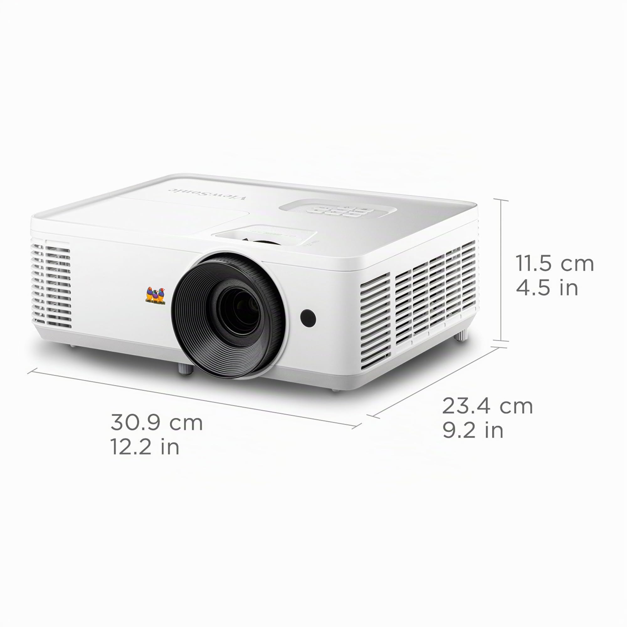 ViewSonic PA700W Proyector, 4500 ANSI Lumen, WXGA 1280x800, Contraste 12.500:1, Imagen hasta 300", HDMI x2, Corrección Trapezoidal automática +/-40°, Altavoz 3W