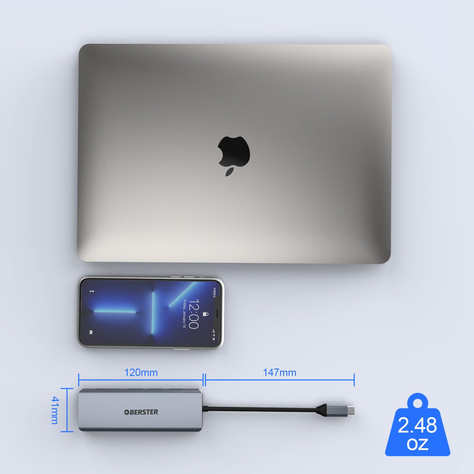 OBERSTER ドッキングステーション Laptop Docking Station, OBERSTER 9 in 1 Triple Display USB C