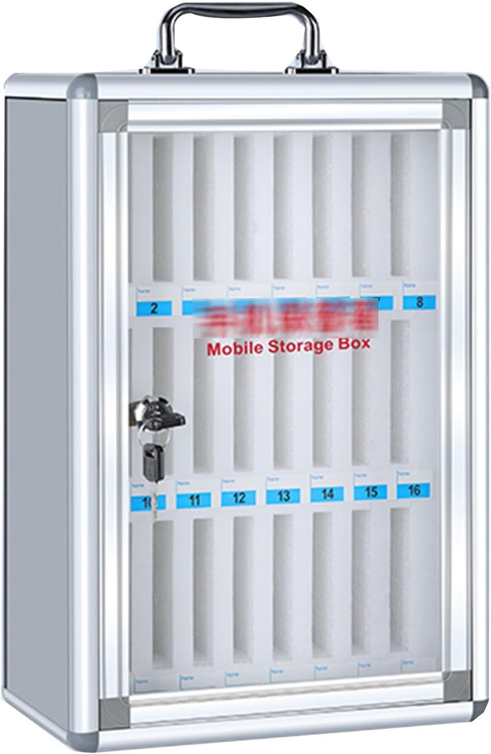 Secure Lockable Mobile Phone Cabinet for School Factory & Lab - Silver Cell Phone Storage Locker for Effective Phone Management - Model