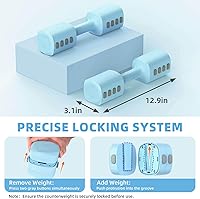 Vista 3 de Juego de mancuernas ajustables, total de 13.2 libras con cada 5 niveles de 2.2 libras, 3.3 libras, 4.4 libras, 5.5 libras y 6.6 libras, pesas