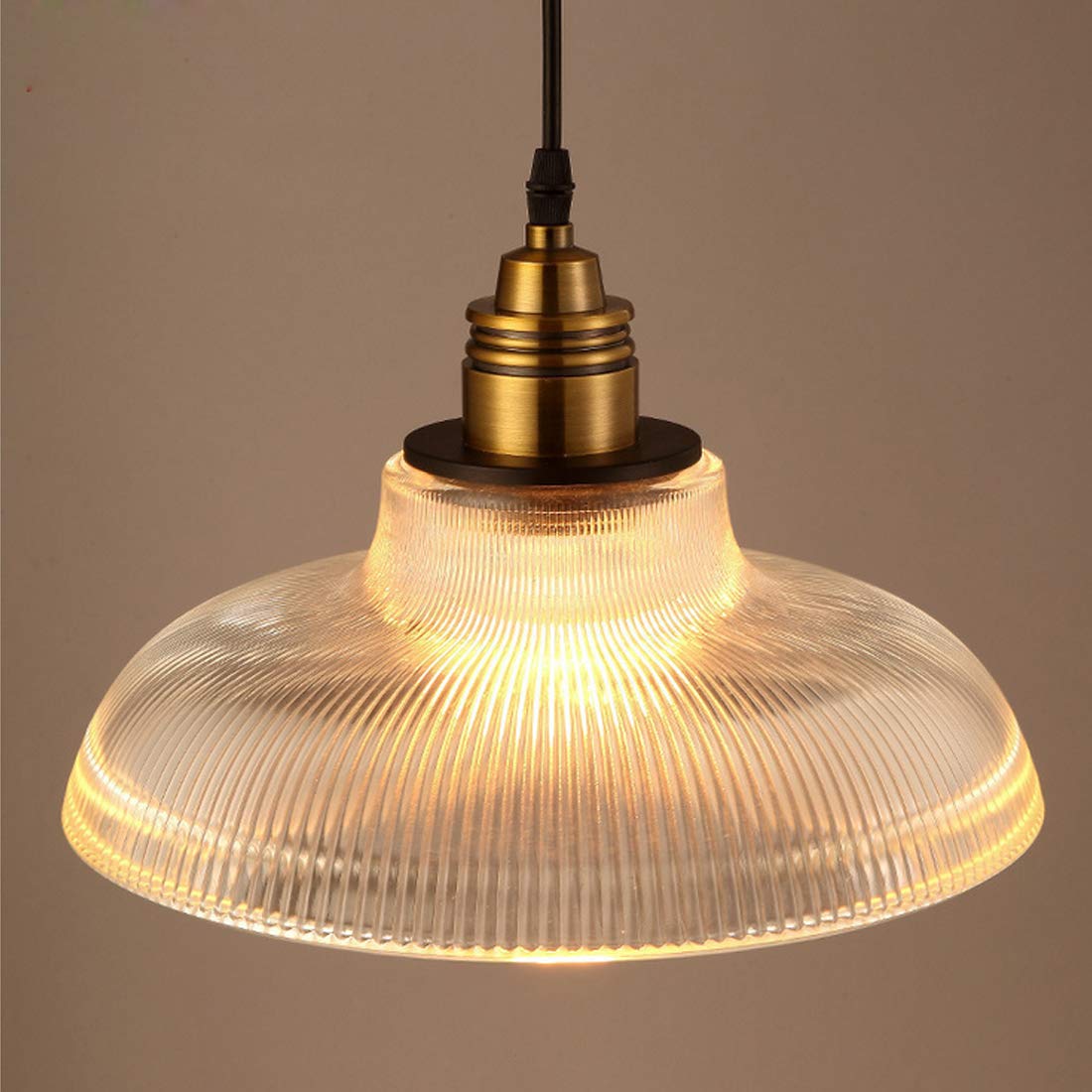 Design hanglamp zwart met transparant glas - Hepta