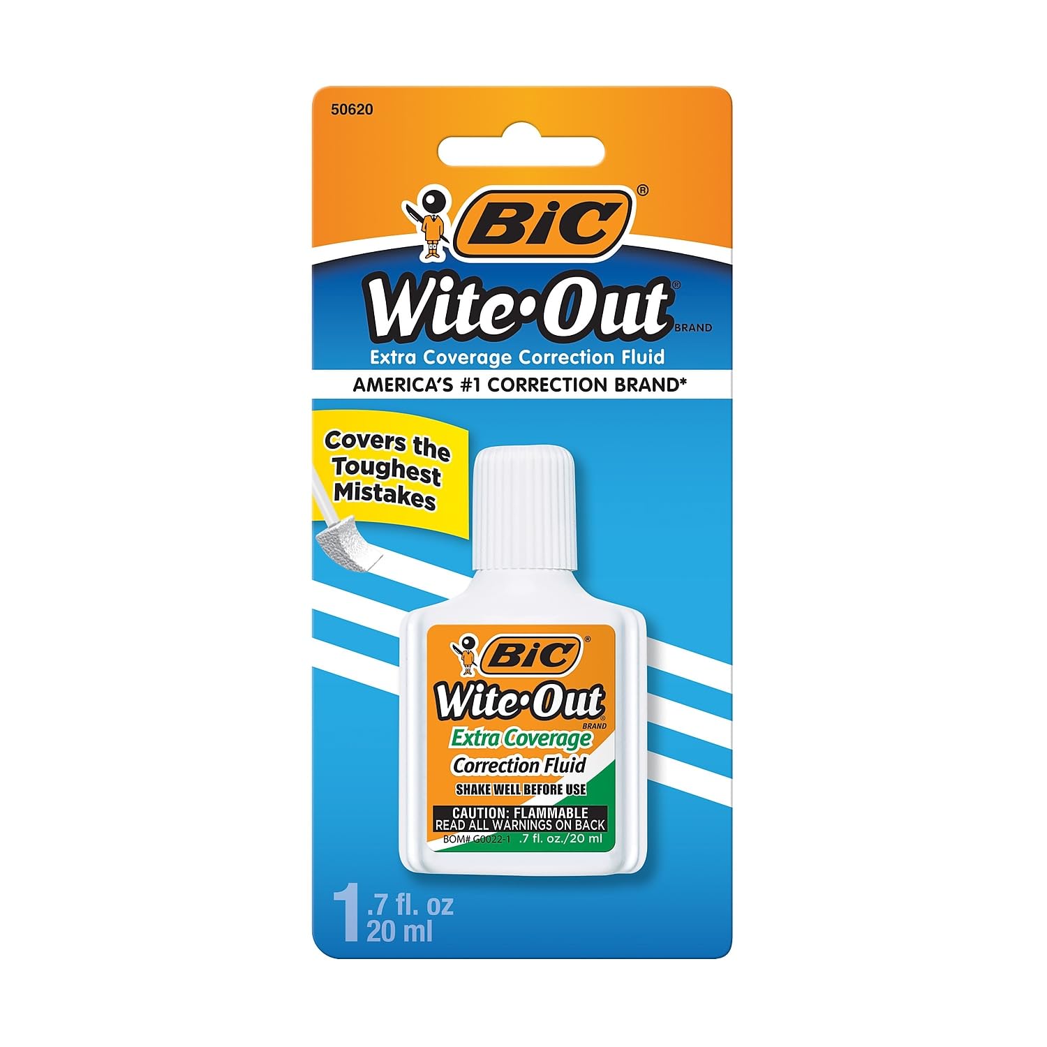 Wite Out Extra Coverage Correction Fluid-.7oz