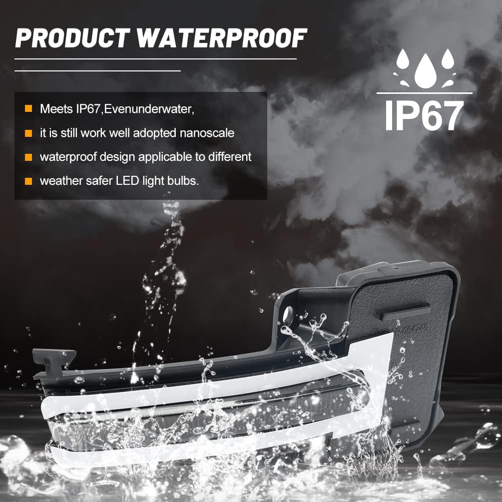 NJSBYL Sequestial Amber LED Side Mirror Turn Signal Lamps Assembly For 2021 2022 2023 Acura TLX MDX Led Mirror Puddle Marker Tow Blinker Light Parking Lights Smoked Lens