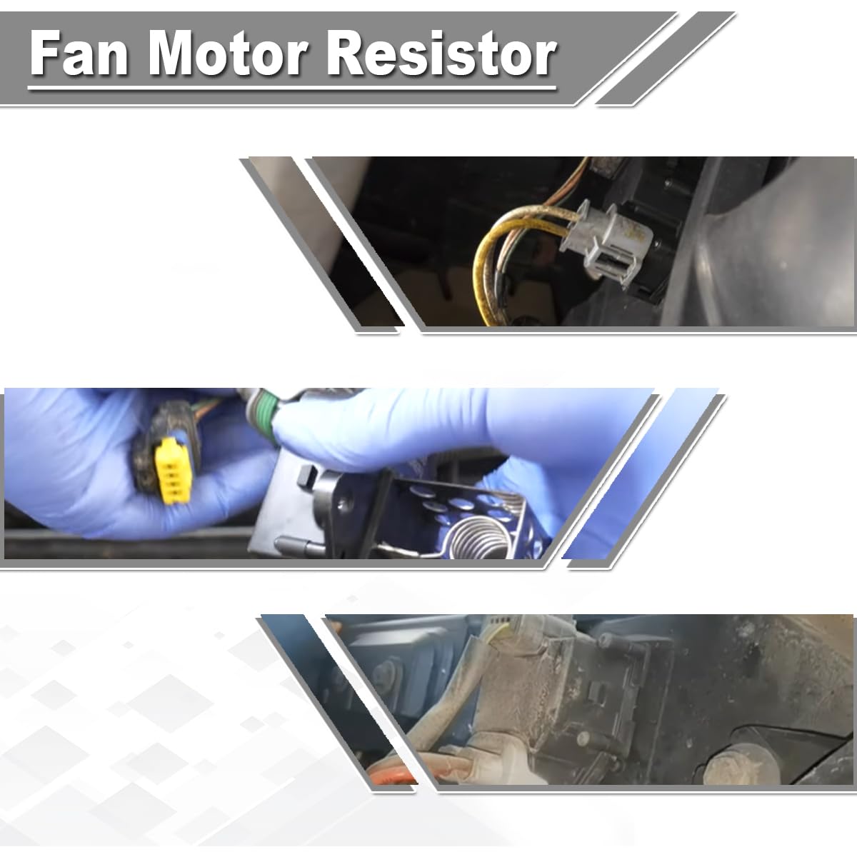 ZAMDOE 9673999880 Resistenza relè motore ventola riscaldatore raffreddamento per Citroen C1 C4 per Peugeot 107 206 per Partner 2008 On per Smartsense Radiator parti di ricambio per auto con nastro
