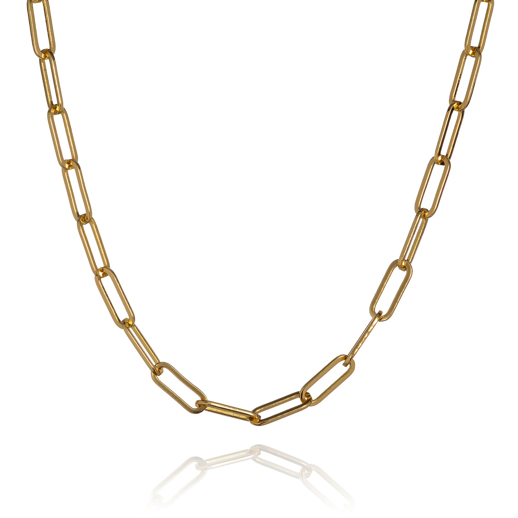 namana Collar de cadena de oro con clip para mujeres y adolescentes, collar de cadena de oro grueso para mujer con bolsa de joyería