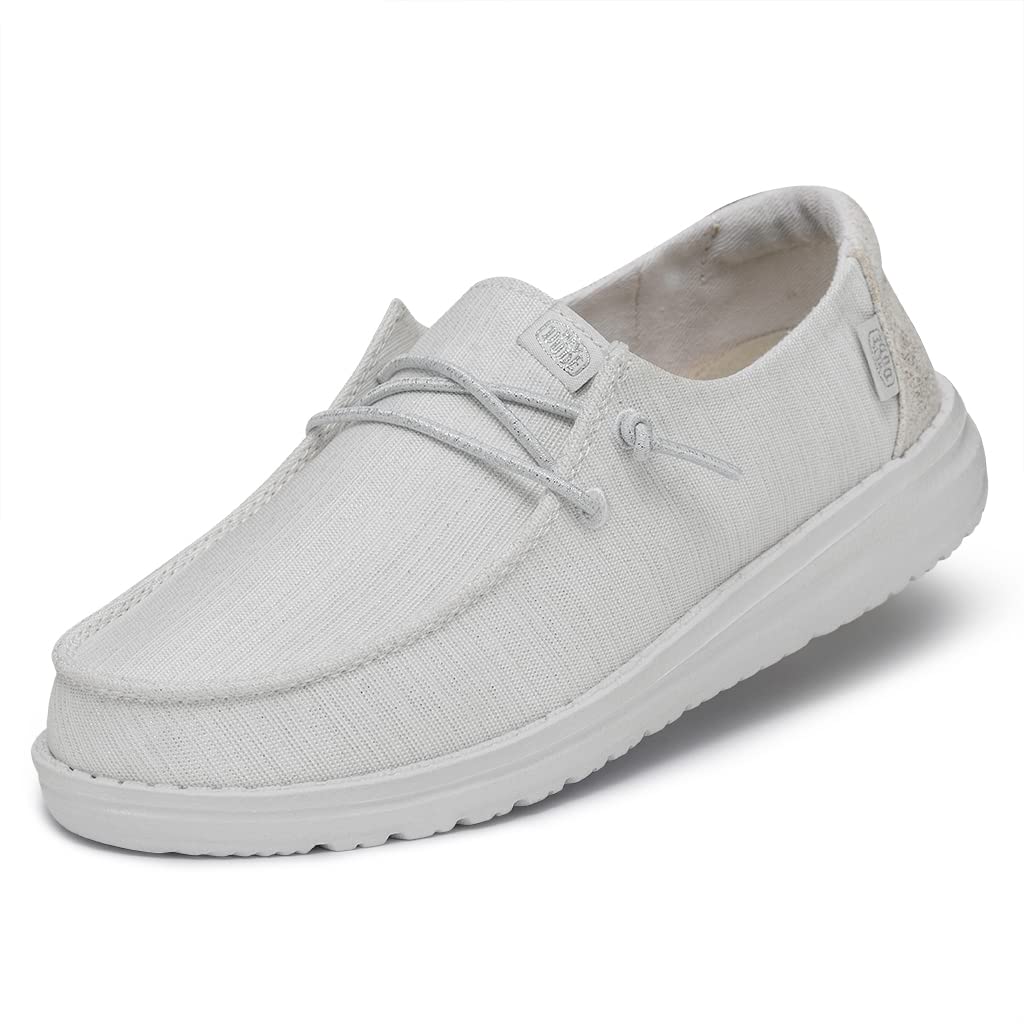HEYDUDE Wendy Youth Glitter Moccasin, Cloud Dust, 33 EU, Cloud Dust, 1 UK