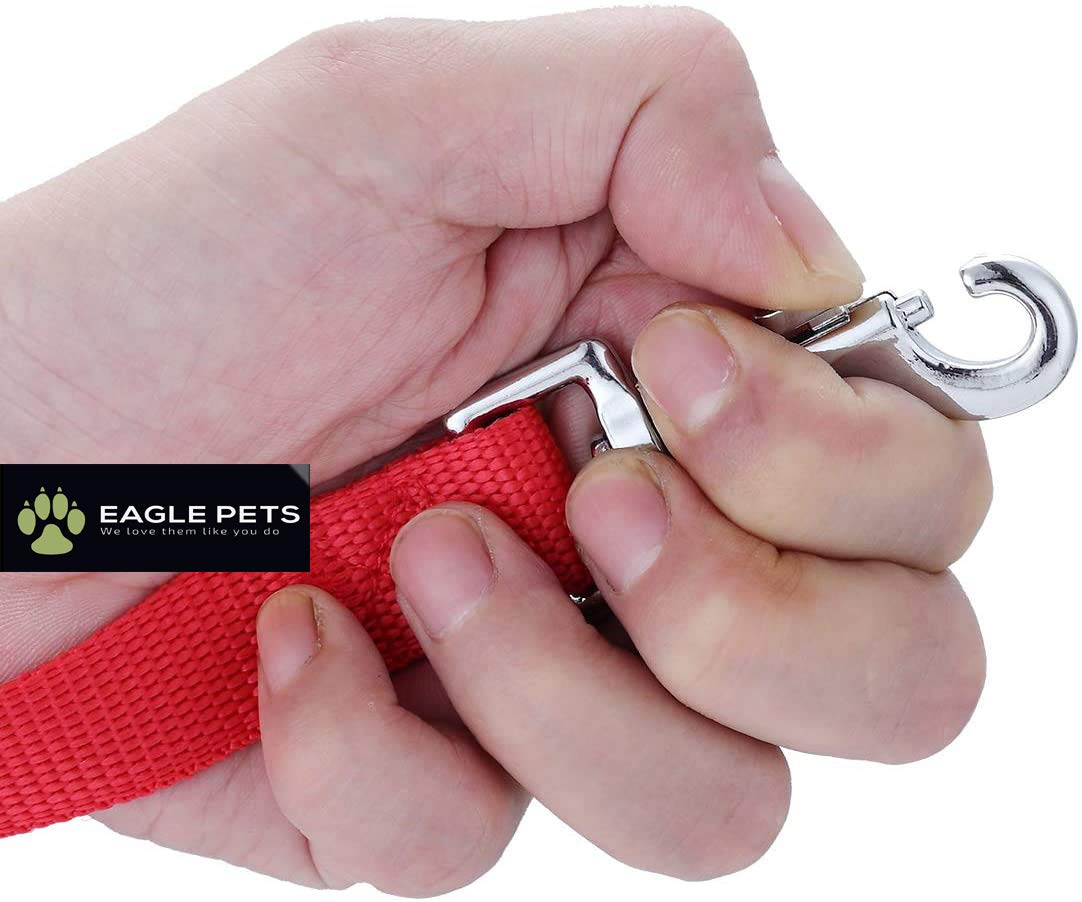 Eagle Pets Nylon Dog Training Leash Long for Training,Walking .Best for Medium to Large Dogs. (RED, 20FT) 2