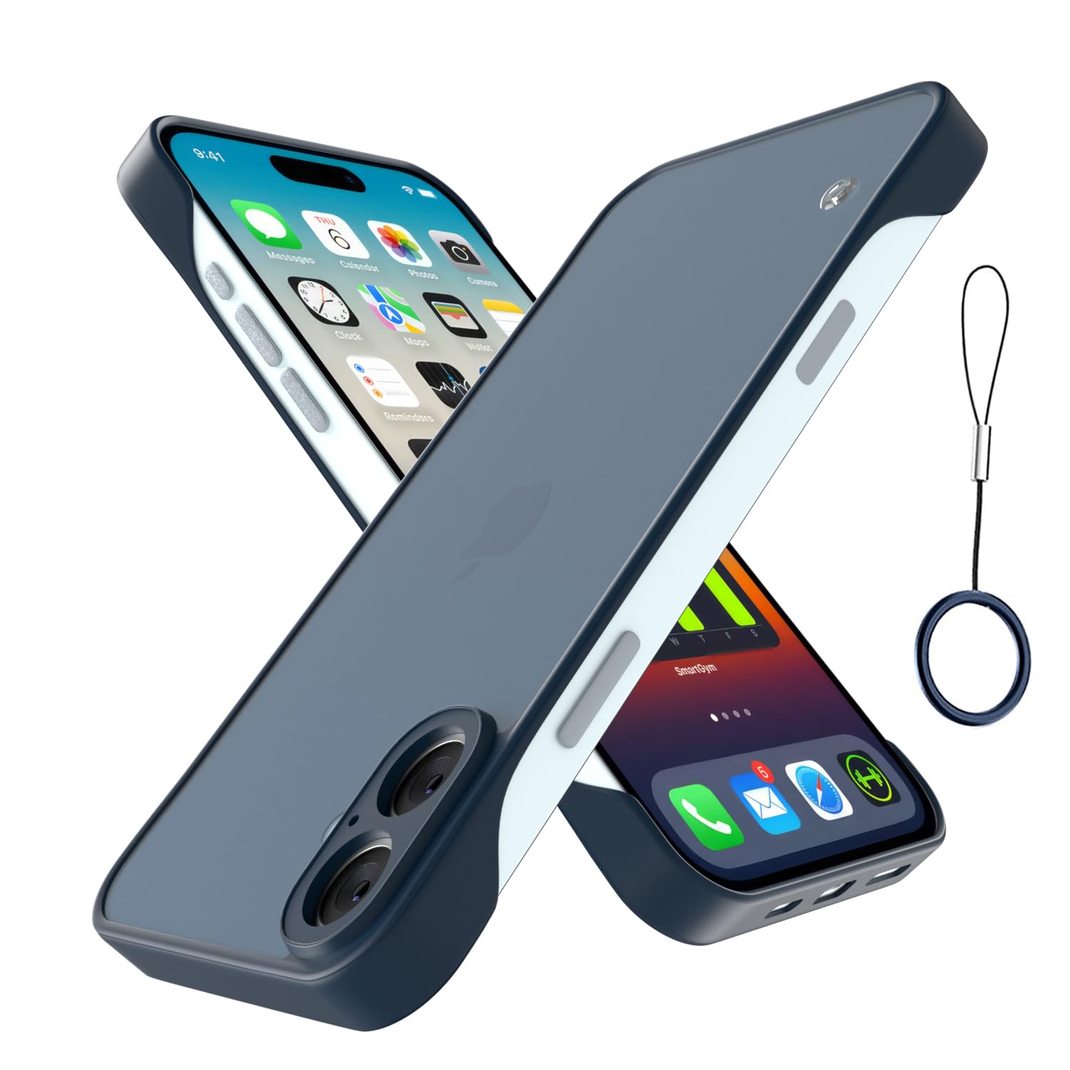 Pikkme Back Cover | Hybrid Frameless | Full Camera Protection | Raised Edges | Frosted Matte Translucent Bumper Case for iPhone 16 Plus (Blue) (B0DB62M9QD) Amazon Price History, Amazon Price Tracker