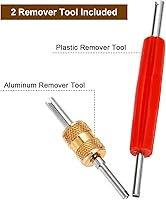 Vista 2 de Mtsooning Kit de accesorios de núcleo de válvula de aire acondicionado, AC R12 R134A Núcleos de vástago de válvula de neumático de refrigeración