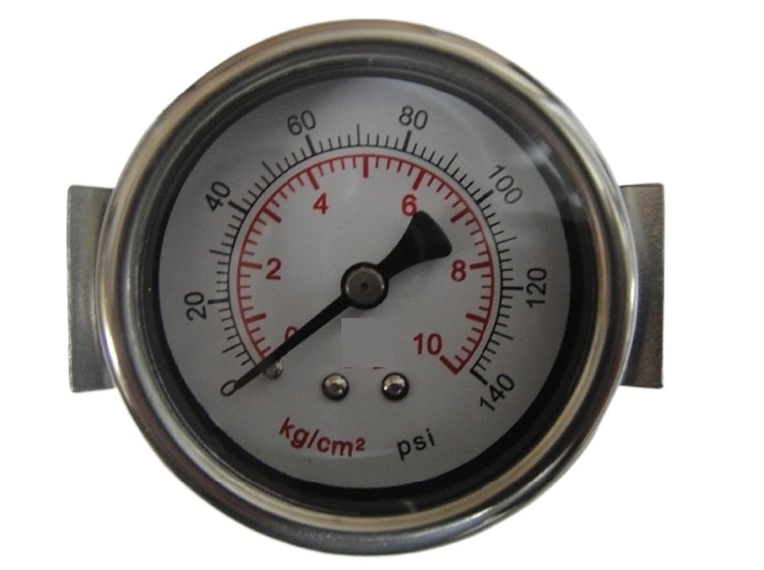 4pcs/lot Y50-ZV 2" 50mm 140psi Pressure Gauge,10kg/cm2 Manometer,PT1/4 Back Thread with U-clamp